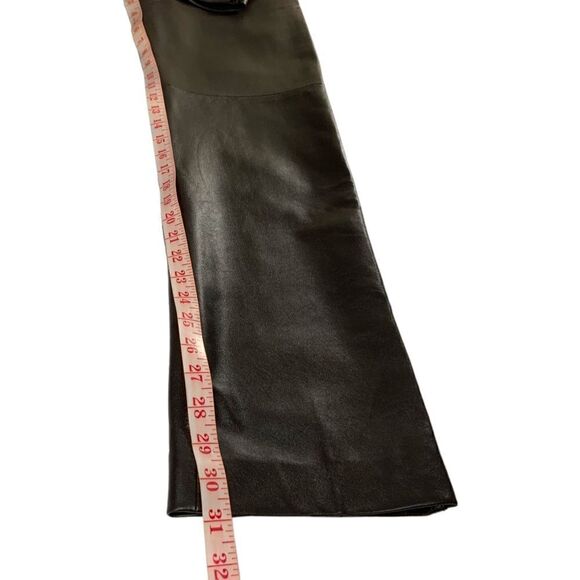 LAMATTA 100% Lamb Leather Dk. Brown 5 Pocket Lined Pants Sz 6 MADE IN ITALY - Picture 8 of 10